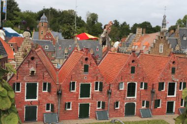 Hollanda, Lahey - 9 Eylül 2007: Madurodam Park. Minyatür Parkı.