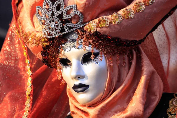 Venezia Febbraio 2010 Maschere Occasione Dell Annuale Carnevale Venezia Una — Foto Stock