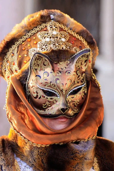 Venezia Febbraio 2010 Maschere Occasione Dell Annuale Carnevale Venezia Una — Foto Stock