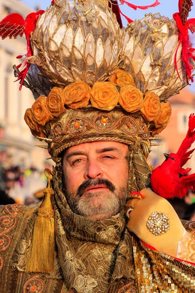 Venezia Febbraio 2010 Maschere Occasione Dell Annuale Carnevale Venezia Una — Foto Stock