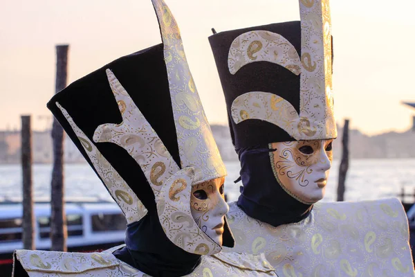 Venice Italy February 15Th 2010 Masks Annual Carnival Venice One — Stock Photo, Image