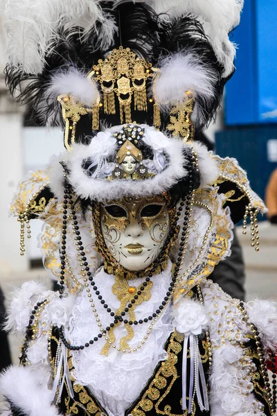 Venezia Febbraio 2010 Maschere Occasione Dell Annuale Carnevale Venezia Una — Foto Stock