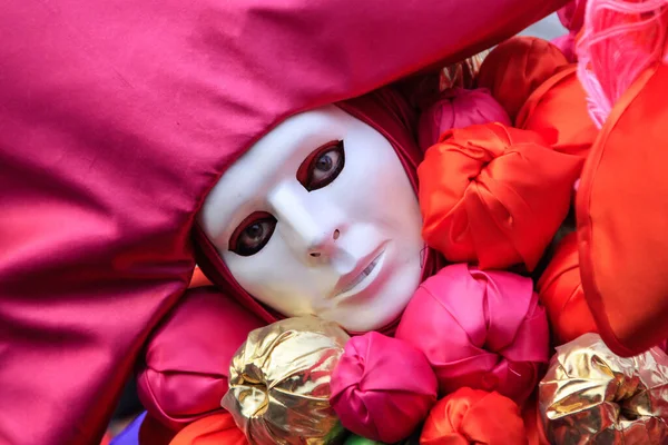 Venedig Italien Februar 2010 Masken Beim Alljährlichen Karneval Von Venedig — Stockfoto