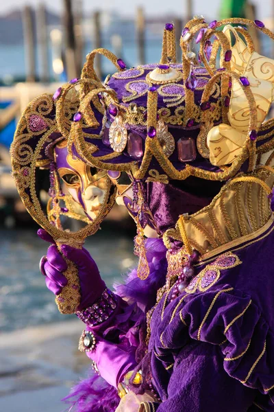 Venice Italië Februari 2010 Maskers Het Jaarlijkse Carnaval Van Venetië — Stockfoto