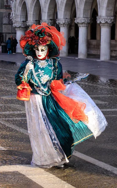 Venezia Febbraio 2010 Maschere Occasione Dell Annuale Carnevale Venezia Una — Foto Stock