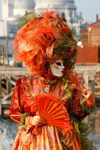 Venezia Febbraio 2010 Maschere Occasione Dell Annuale Carnevale Venezia Una — Foto Stock
