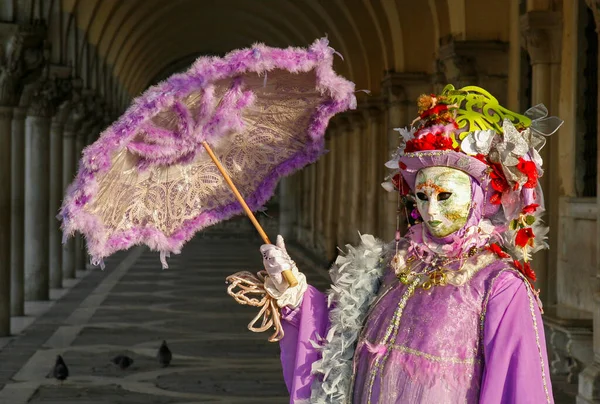 Venezia Febbraio 2010 Maschere Occasione Dell Annuale Carnevale Venezia Una — Foto Stock