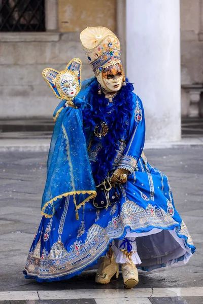 Venezia Febbraio 2010 Maschere Occasione Dell Annuale Carnevale Venezia Una — Foto Stock