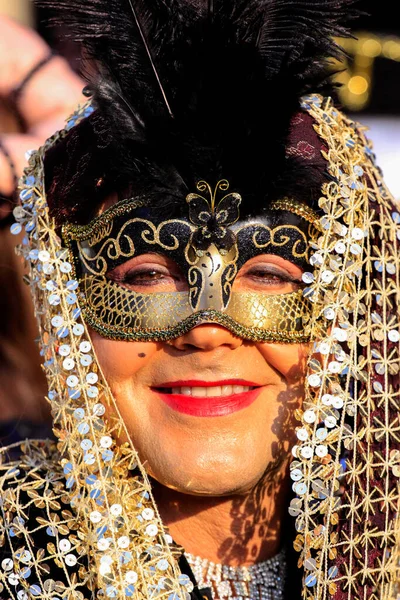 Venice Włochy Lutego 2010 Maski Dorocznym Karnawale Wenecji Jednym Najbardziej — Zdjęcie stockowe