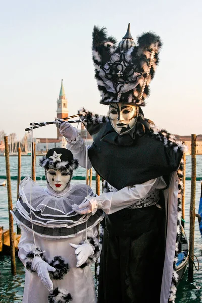 Venice Włochy Lutego 2010 Maski Dorocznym Karnawale Wenecji Jednym Najbardziej — Zdjęcie stockowe
