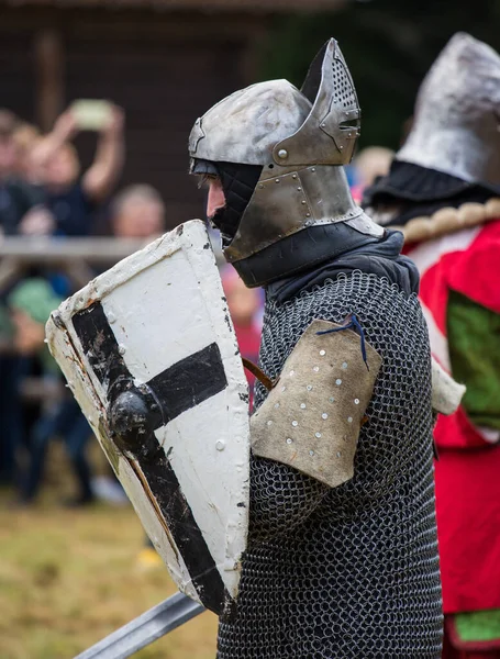 Torzhok Russia August 2020 Reconstruction Medieval Battle Participation Many Extras — Stock Photo, Image