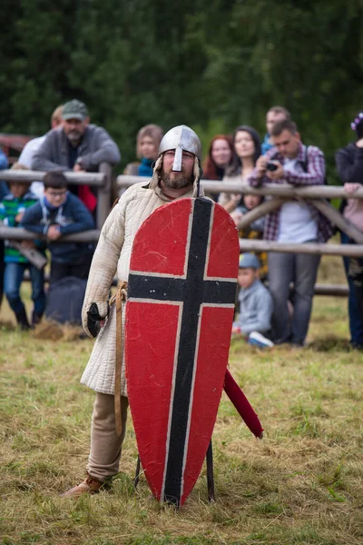 Torzhok Russia August 2020 Reconstruction Medieval Battle Participation Many Extras — Stock Photo, Image