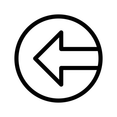 Web tasarımı için sol yön ok simgesi