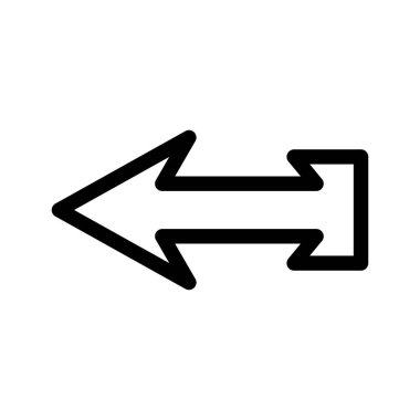 Web tasarımı için sol yön ok simgesi