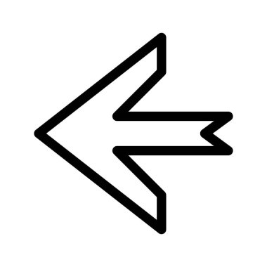 Web tasarımı için sol yön ok simgesi