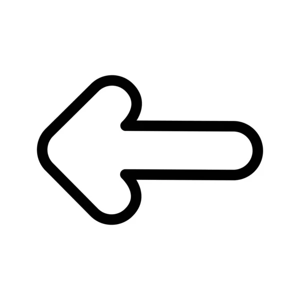 Left Direction Arrow Icon Web Design — Stock Vector