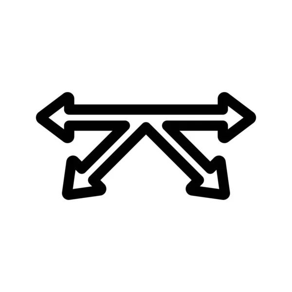 Komplexe Richtungspfeil Ikone Für Ihr Projekt — Stockvektor