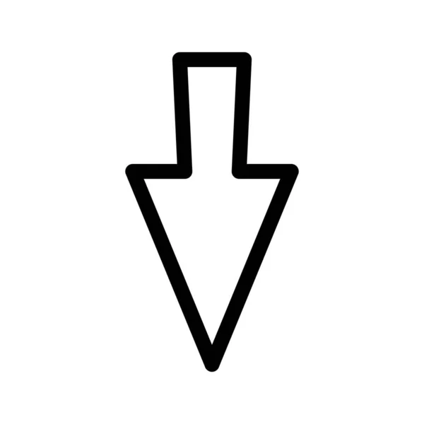 Icono Flecha Hacia Abajo Para Proyecto — Archivo Imágenes Vectoriales