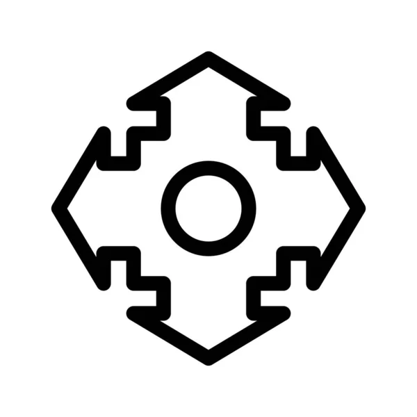 Icono Flecha Dirección Compleja Para Proyecto — Vector de stock