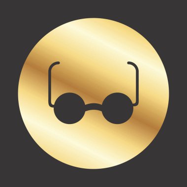 Gözlük ikonu, basit yaratıcı tasarım, vektör illüstrasyonu