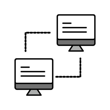 Vektör bağlantısı simgesi yaratıcı vektör tasarım şablonu
