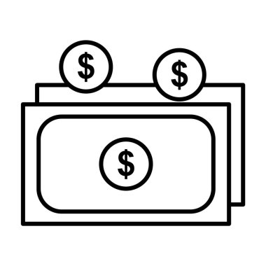 Paranın vektör illüstrasyonu, dolar