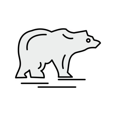  Projeniz için arkaplanda vektör ayı simgesi