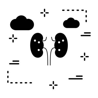 Projeniz için vektör akciğerleri simgesi