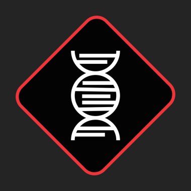 DNA simgesi, web grafiği, vektör illüstrasyonu 