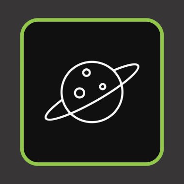 Satürn gezegeni, güneş sistemi, vektör çizimi