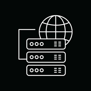 Vektör küre simgesi, grafik tasarımı