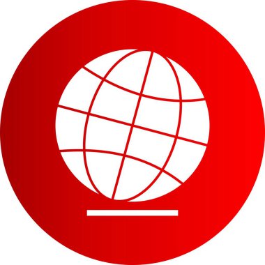 Vektör küre simgesi, grafik tasarımı