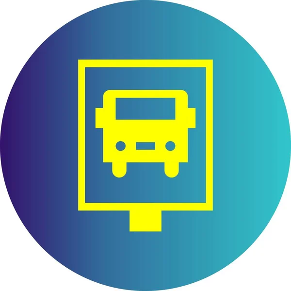 Значок Векторной Автобусной Остановки Вашего Проекта — стоковый вектор