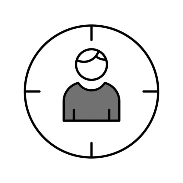 Vector Alvo Icon Ilustração —  Vetores de Stock