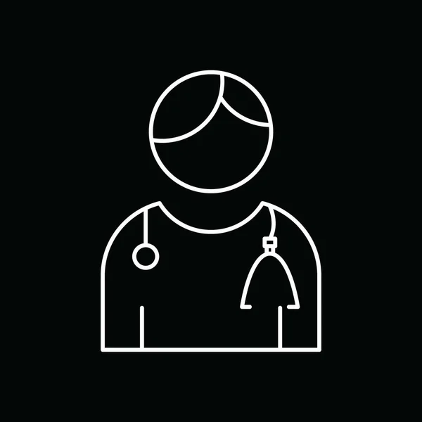 Icono Del Médico Vectorial Para Proyecto — Vector de stock