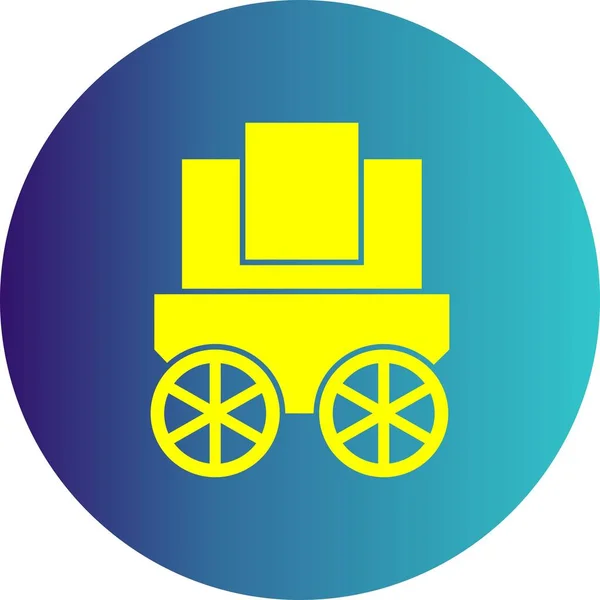 Vector Wagon Icoon Voor Project — Stockvector
