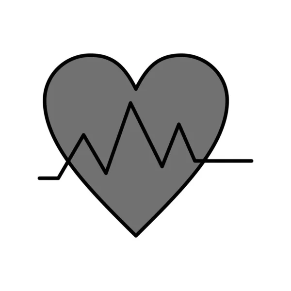 Ikona Tepu Srdce Vektoru — Stockový vektor