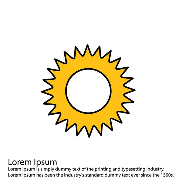 Ήλιος Διάνυσμα Εικονίδιο Καλοκαίρι Σύμβολο Σεζόν — Διανυσματικό Αρχείο