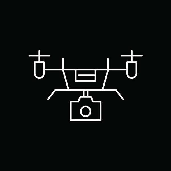 Icona Del Drone Vettoriale Tuo Progetto — Vettoriale Stock