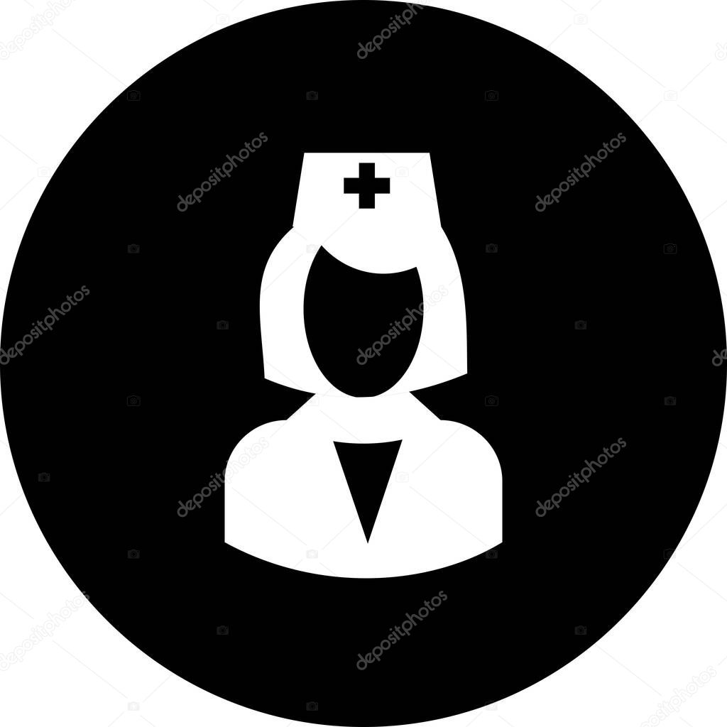 Vector female doctor icon for your project