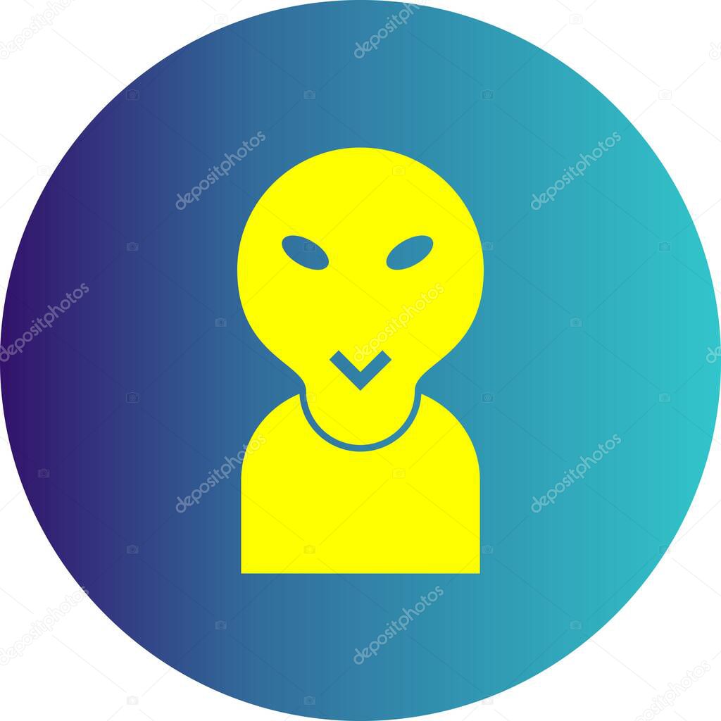 Vector alien icon for your project