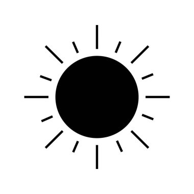  Vektör güneş simgesi illüstrasyonu