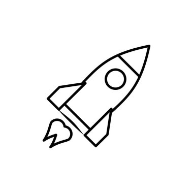 roket simgesi, vektör illüstrasyonu