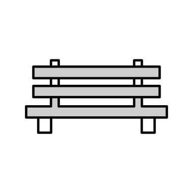  Projeniz için sade arkaplanda Vektör Bench simgesi