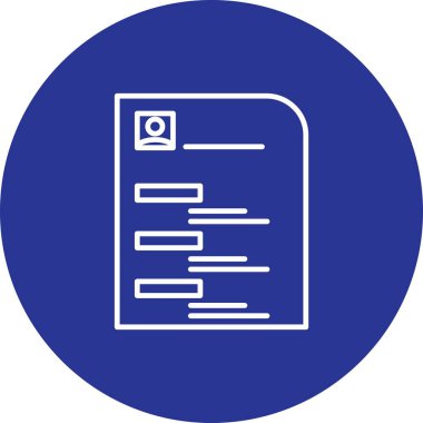 Projeniz için vektör cv simgesi