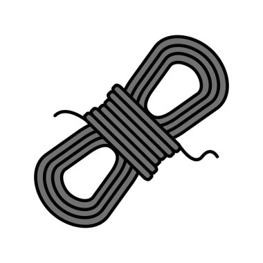  Projeniz için düz arkaplan üzerinde vektör ipi simgesi