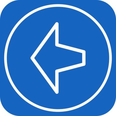 Web tasarımı için sol yön ok simgesi