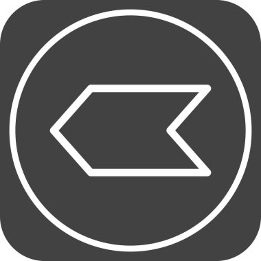 Web tasarımı için sol yön ok simgesi