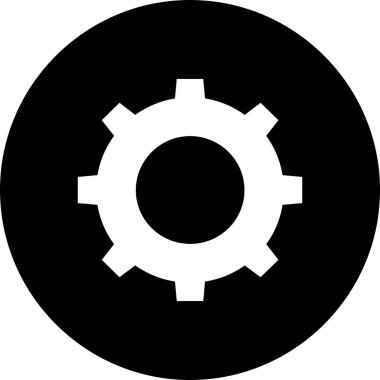 Web grafik çark simgesi, vektör illüstrasyonu 