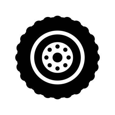 Vektör tekerlek simgesi r illüstrasyonu